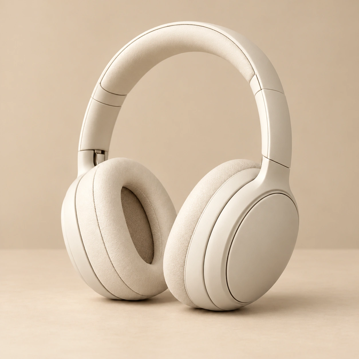 Casque sur fond beige — Après