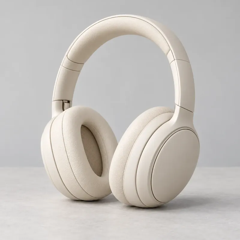 Casque sur fond beige — Avant