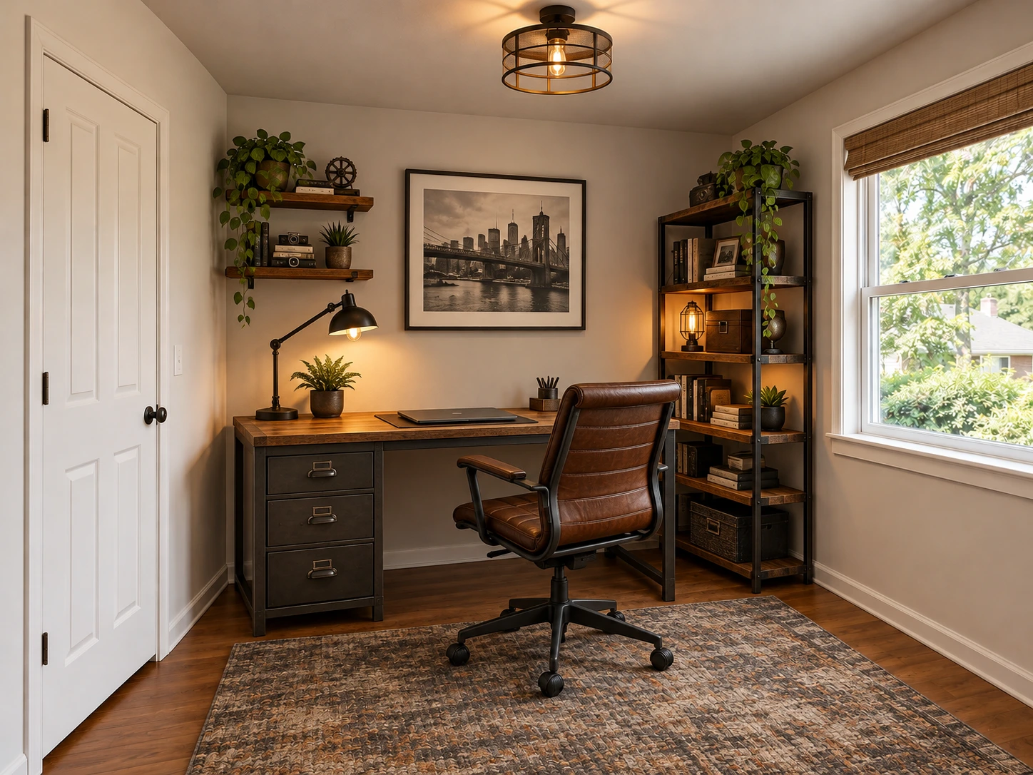 Ein Arbeitsbereich im Industrial-Stil — Nachher